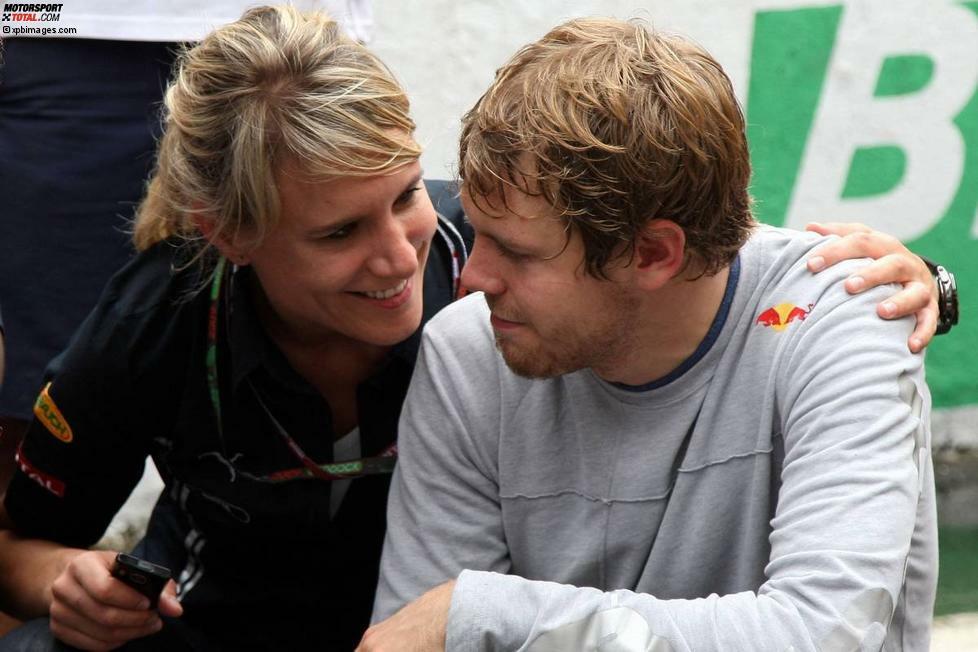 Auch Sebastian Vettel hat eine Blondine an seiner Seite: Britta Roeske wurde einst von Flavio Briatores 