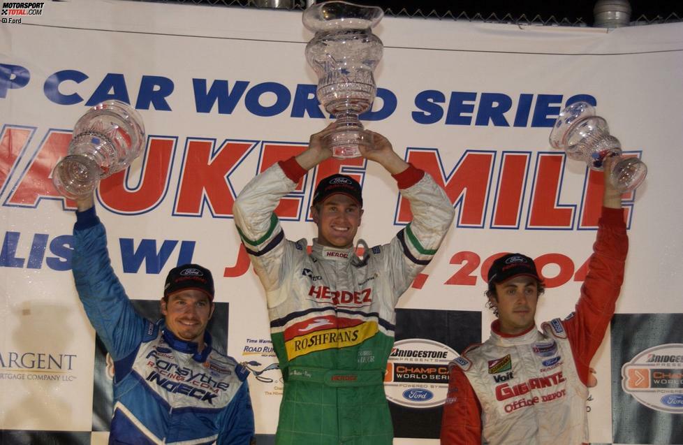 Das Milwaukee-Podium von 2004 mit Parick Carpentier und Michael Jourdain Jr.