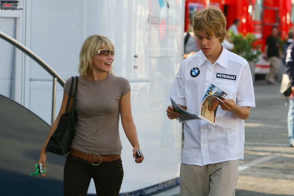 Seltener Gast im Paddock: Mit Freundin Hanna Sprater in Monza 2006.