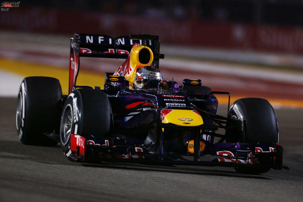 Singapur 2013 gilt als eines der eindrucksvollsten Rennen von Vettel. Einer von insgesamt neun Siegen hintereinander am Saisonende.