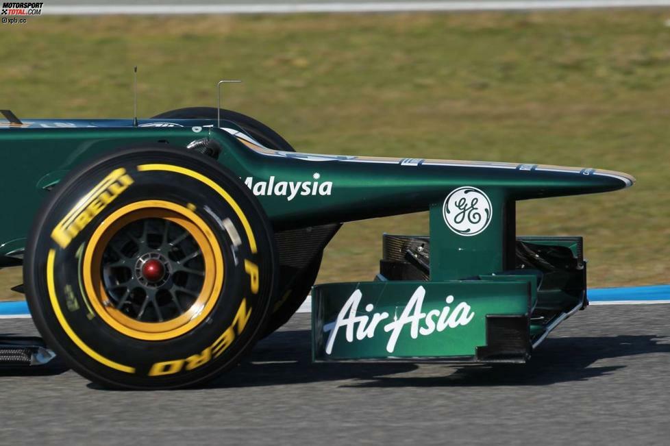 Als Caterham am 25. Januar den CT01 präsentierte (übrigens nicht physisch oder zumindest frei zugänglich im Internet, sondern in einem Print-Fachmagazin), war der Aufschrei wegen der Stufe in der Nase groß. Dabei ist die Lösung, die sich Mike Gascoynes Designteam einfallen hat lassen, im Nachhinein betrachtet noch eine der schöneren.