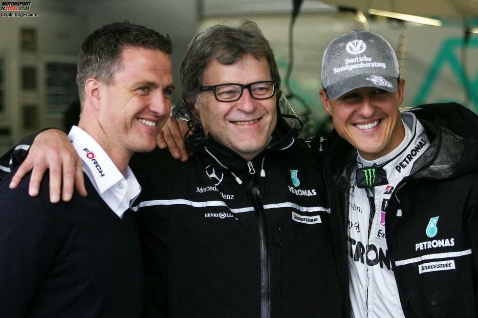 Willkommen in der Familie: Bruder Ralf fährt in der DTM für Mercedes, Michael in der Formel 1. Aber ein Sieg in einem Meisterschaftsrennen bleibt beiden versagt.