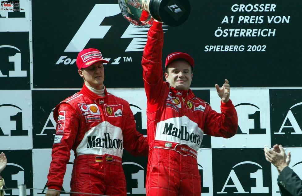Von 2001 bis 2004 war Ferrari das tonangebende Team in der Formel 1. Teamkollege Rubens Barrichello war die klar deklarierte Nummer 2, musste zum Beispiel in Österreich 2002 auf den Sieg verzichten (