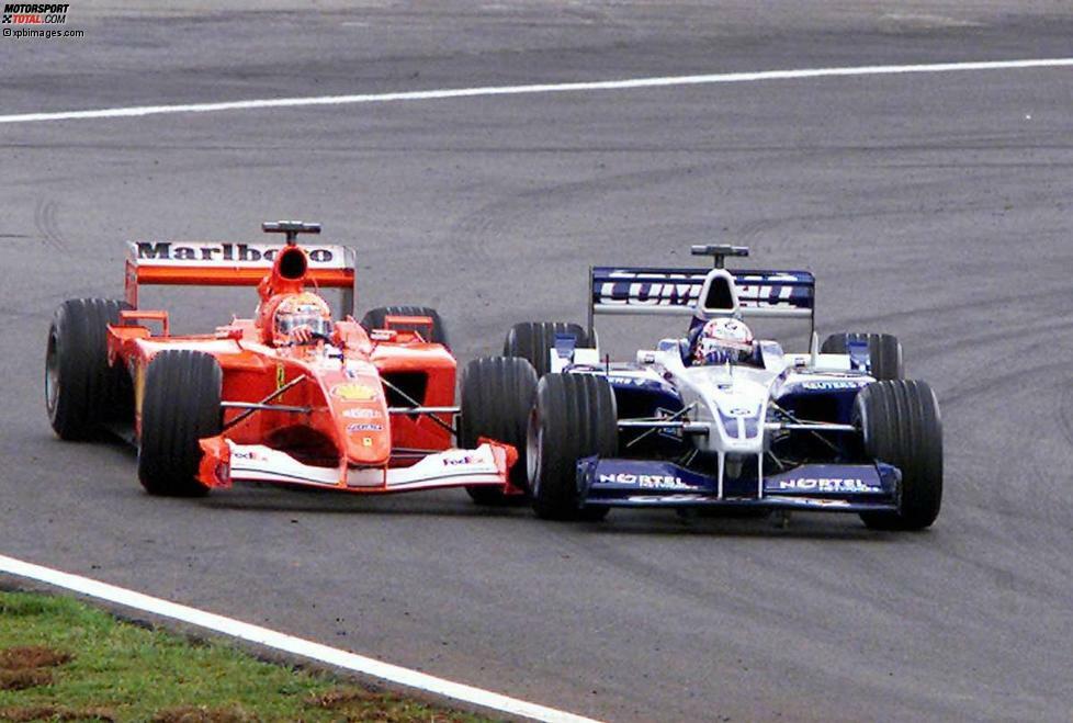 Juan Pablo Montoya gewann die Herzen der Fans mit seinem kompromisslosen Fahrstil und fightete Schumacher schon 2001 im Senna-S von Sao Paulo erstmals nieder. Es folgten zahlreiche weitere Duelle, die immer hart und meistens fair abliefen.
