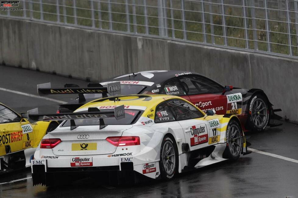 Mauer im Weg: Wohin Edoardo Mortara in dieser Szene abbiegen wollte, bliebt sein Geheimnis. Die Sightseeing-Tour durch Nürnberg dürfte aber ein plötzliches Ende gefunden haben.