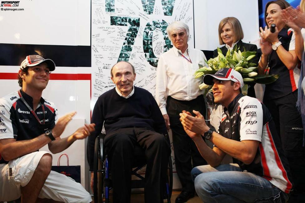Frank Williams reist wegen seiner Behinderung nur noch zu wenigen Grands Prix, aber Barcelona lässt er sich nicht entgehen. Immerhin feiert er seinen 70. Geburtstag - und Maldonado sollte ihm das allerschönste Geschenk machen...