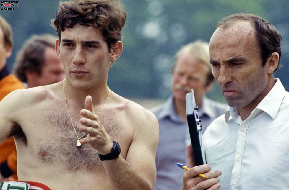 1983 testet ein gewisser Ayrton Senna in Donington erstmals ein Formel-1-Auto. Frank Williams will den jungen Brasilianer unbedingt haben, Senna entscheidet sich aber für das Toleman-Team.