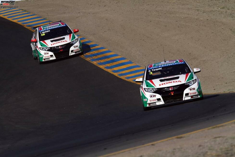 2013: Beim viertletzten Wochenende des Jahres macht Honda den WM-Titelgewinn in der Herstellerwertung perfekt. Und das im ersten Jahr in der WTCC. In Sonoma holt die Marke um die beiden Werkspiloten Tiago Monteiro und Gabriele Tarquini sowie Norbert Michelisz aus dem Kunden-Rennstall Zengö die entscheidenden Punkte, um den einzigen Konkurrenten Lada rechnerisch zu distanzieren. Am Ende steht es 1.017:601 für Honda.