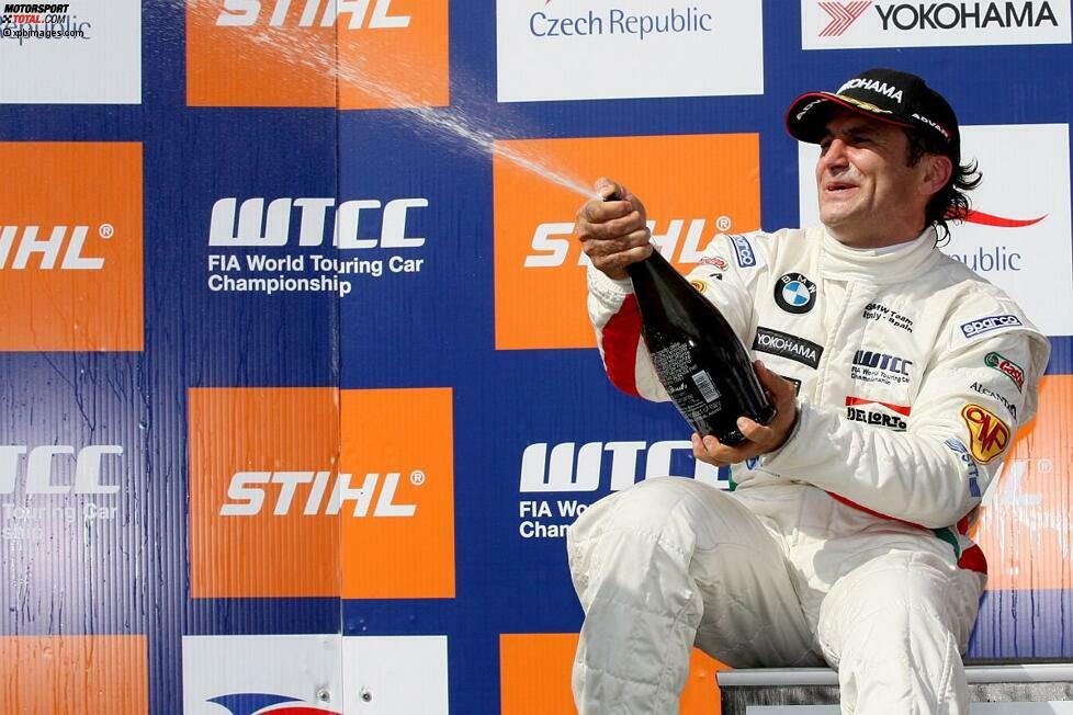 Was ihn aber nicht vom Siegen abhält: Wie hier in Brünn gelingt es Alessandro Zanardi immer wieder, die Konkurrenz zu überraschen. Seine letzten WM-Punkte in der WTCC holt er 2009 in Imola mit zwei vierten Plätzen.