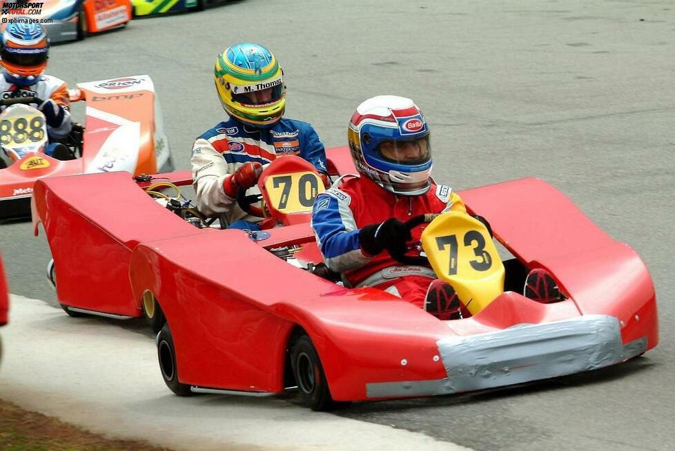 Mit der Startnummer 73 mischt Alessandro Zanardi im wie üblich sehr prominent besetzten Kartrennen gleich richtig gut mit. Gemeinsam mit seinem Team erzielt er eine Top-5-Platzierung.