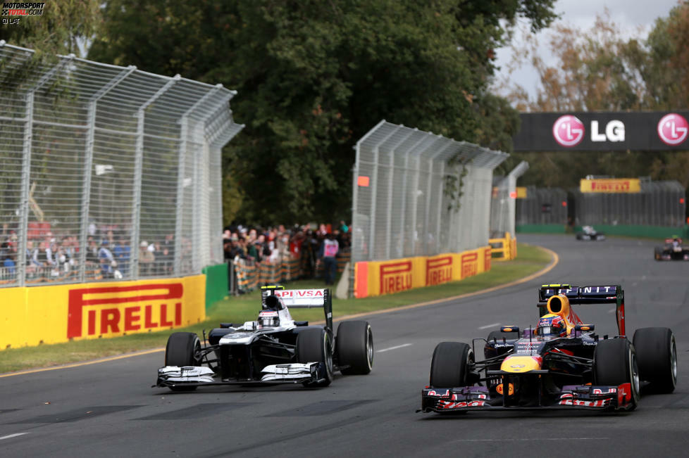 Mark Webber & Melbourne, das passt einfach nicht: Nach dem verkorksten Start streikt in den ersten 20 Runden auch noch sein KERS-Hybridsystem - nicht zum ersten Mal. Am Ende wird es Platz sechs für den 