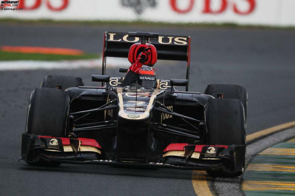 Alonsos Jagd auf Räikkönen kommt zu spät, trotz der um sechs Runden frischeren Reifen: Der 