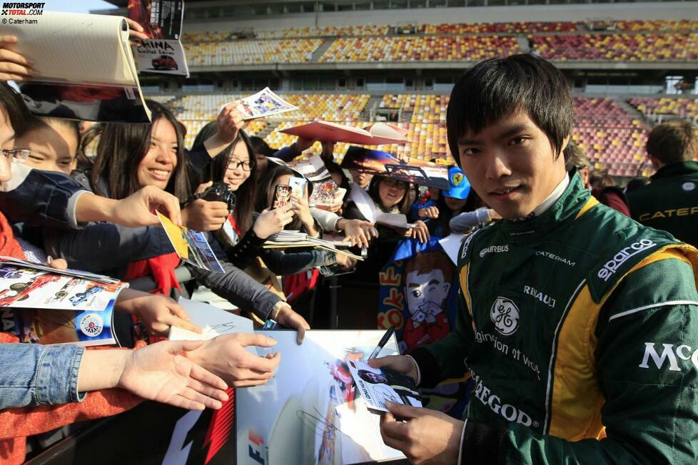 Er ist Chinas derzeit einzige Formel-1-Hoffnung: Qing-Hua Ma ist Testfahrer bei Caterham und durfte im ersten Freien Training am Freitag ran. Probleme bei der Wahl einer zukünftigen Ehefrau wird er wohl nicht bekommen...