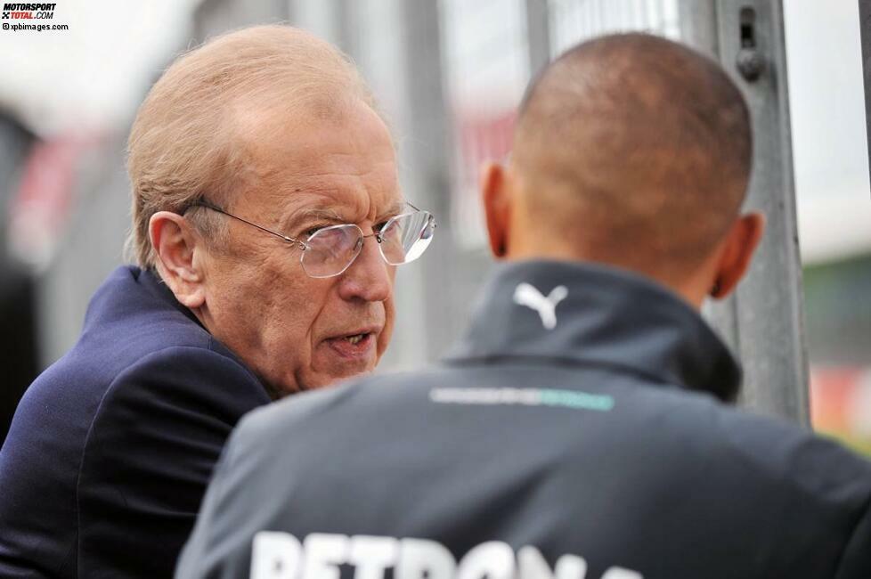 Hoher Besuch bei Lewis Hamilton: Nein, diesmal kein zwielichtiger Rapper, sondern der altehrwürdige TV-Journalist David Frost, berühmt geworden durch seine Interviews mit dem ehemaligen US-Präsidenten Richard Nixon. Ob sich Lewis bei Sir David über die Trennung von seiner 