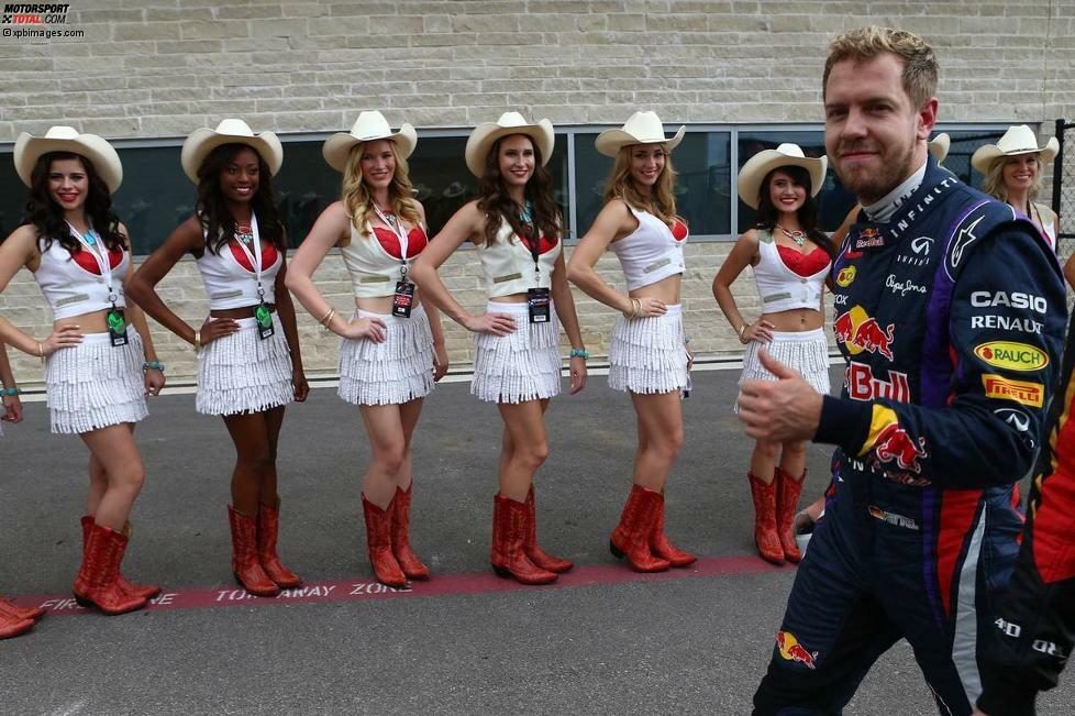Das muss Sebastian Vettel erst noch lernen: Auch nach getaner Arbeit, also der Pole-Position im Qualifying...