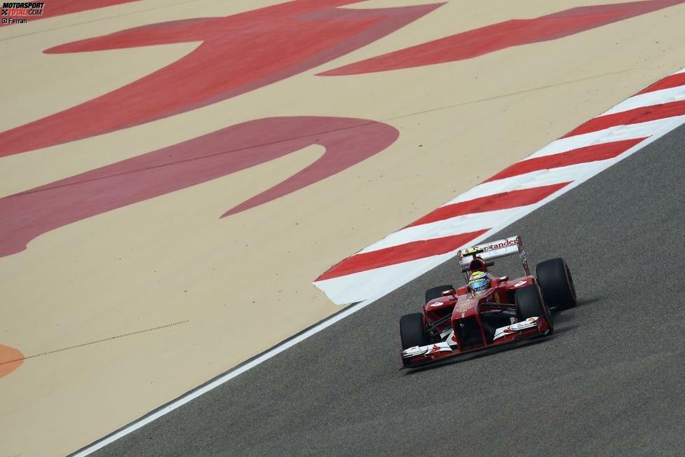 In der Wüstenhitze von Bahrain läuft es für die Scuderia gar nicht. Nach diversen technischen Problemen kommen die Ferrari-Piloten auf die Plätze sechs (Massa) und acht (Alonso).