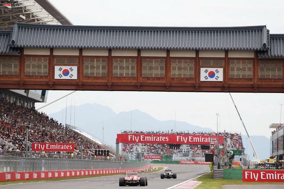 Südkorea markiert einen weiteren Tiefpunkt für Ferrari: Das Maximum ist am Ende Platz sechs, Alonso muss sich sogar dem Sauber von Nico Hülkenberg geschlagen geben.