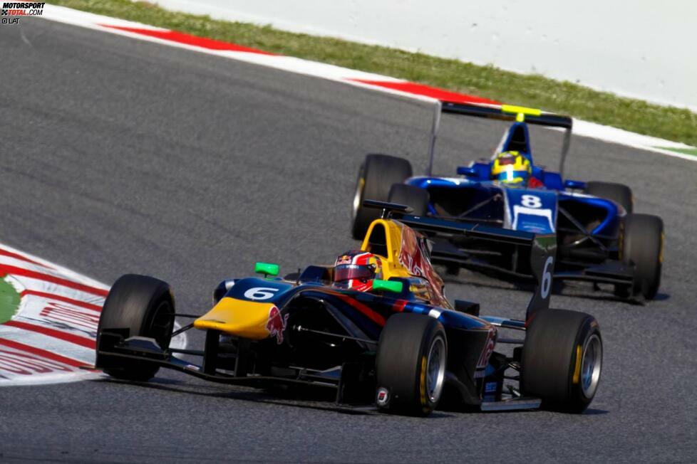 Im Jahr 2013 fuhr Kwjat in der GP3-Serie (hier in Barcelona) und holte sich auf Anhieb den Titel. Dabei hatte er bis zum elften Saisonlauf nicht ein einziges Rennen gewonnen.