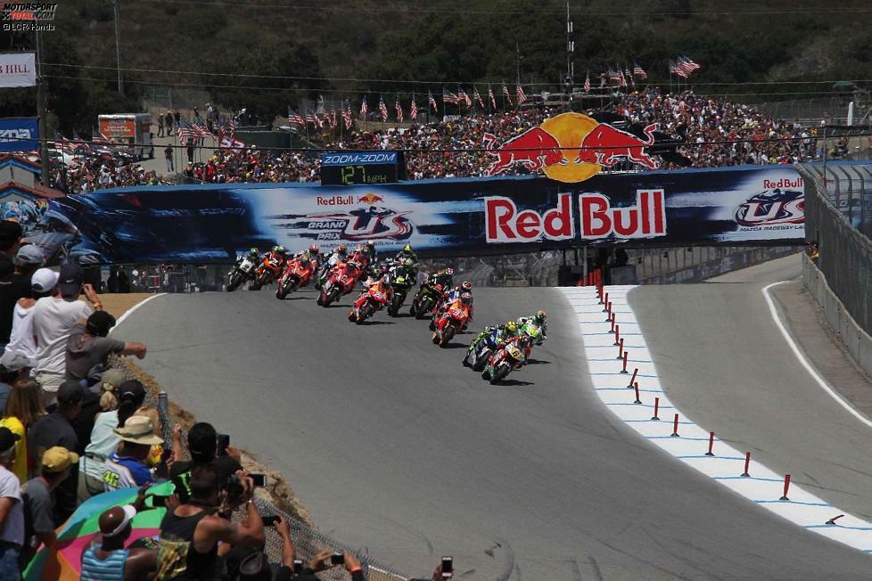 ...und führte das Feld im Rennen viele Runden lang an. Am Ende musste sich der LCR-Pilot lediglich Marc Marquez geschlagen geben und stand erstmals auf dem MotoGP-Podium.