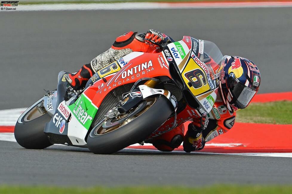 Mit Platz sechs in Silverstone lieferte Bradl ein weiteres solides Ergebnis ab, kam aber auch zum dritten Mal in Folge hinter Markenkollege Alvaro Bautista ins Ziel.