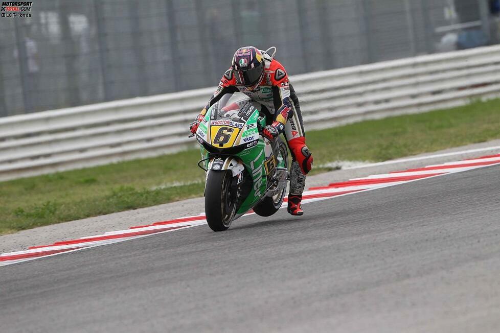 Kampfgeist demonstrierte der ehemalige Moto2-Weltmeister in Misano: In der letzten Runde setzte sich Bradl gegen Tech-3-Pilot Cal Crutchlow durch und sicherte sich den fünften Platz.