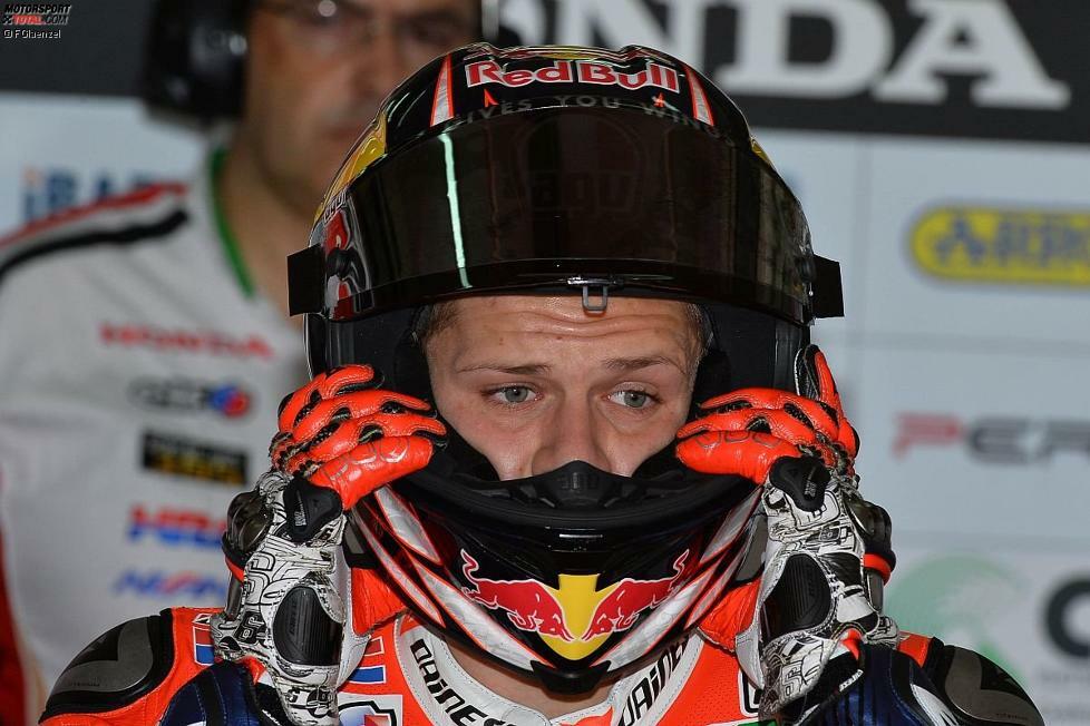 Saisontiefpunkt in Sepang: Bradl stürzte im Freien Training unglücklich und musste auf das Rennen verzichten.