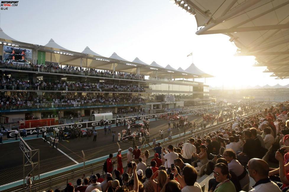 Die Pole-Position in Abu Dhabi scheint vergiftet: Der von Platz eins gestartete Fahrer ist bei den vier Austragungen des Grand Prix nur einmal ins Ziel gekommen.
