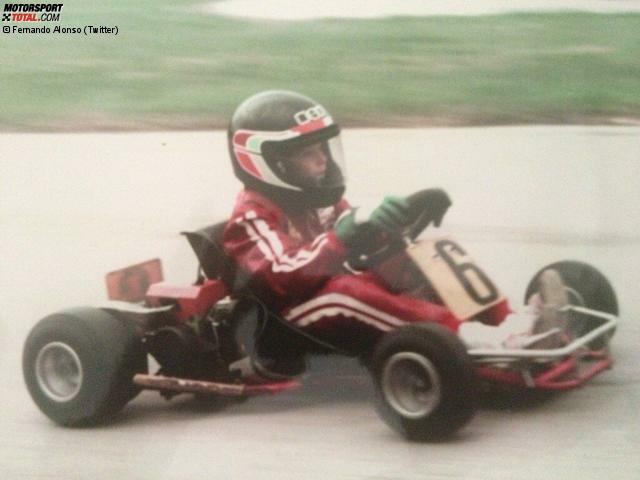   Fernando Alonso has won two world titles and 30 Grand Prix victories, earning an estimated 150 million euros in Formula 1, but he started everything in go-karting, here at the tender age of nine. 