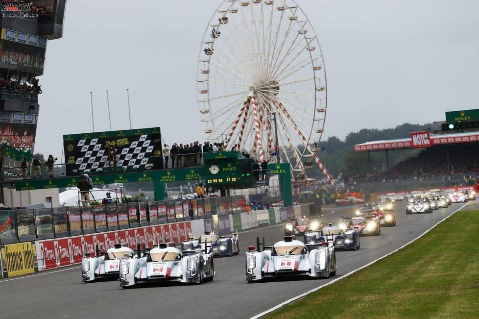 Hohe Ankunftsquote: 42 von 56 gestarteten Teilnehmern sahen in Le Mans das Ziel – also genau drei Viertel des Starterfeldes. Im Vorjahr war die Ausfallquote mit 41 Prozent um 16 Prozentpunkte höher. Bei Audi belief sich die Ausfallquote wie schon im vergangenen Jahr auf 0 Prozent. Alle drei Hybrid-Sportwagen sahen das Ziel.