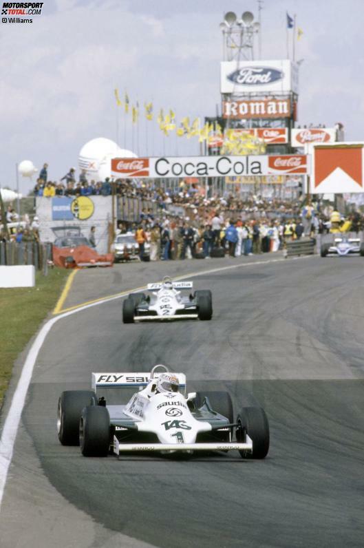 Carlos Reutemann, später Gouverneur von Santa Fe, feierte 1980 und 1981 insgesamt drei Siege auf Williams, hier in Belgien 1981. Damals fand der Grand Prix noch nicht in Spa-Francorchamps, sondern in Zolder statt.