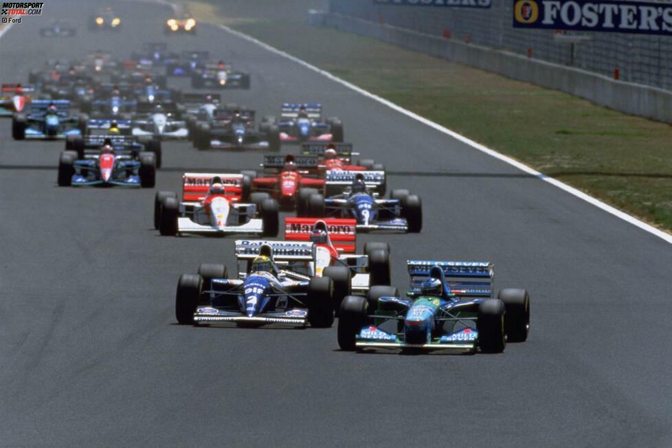 Mit Michael Schumachers Sieg in Spa-Francorchamps 1992 sollte Brawns größte Ära beginnen: Der Deutsche gewann auf Benetton bis 1995 19 Rennen und zwei WM-Titel. Plötzlich war der Name Ross Brawn auch außerhalb des Fahrerlagers ein Begriff - nicht zuletzt wegen seiner oft grenzwertigen Spürnase für die Grauzonen des Reglements (