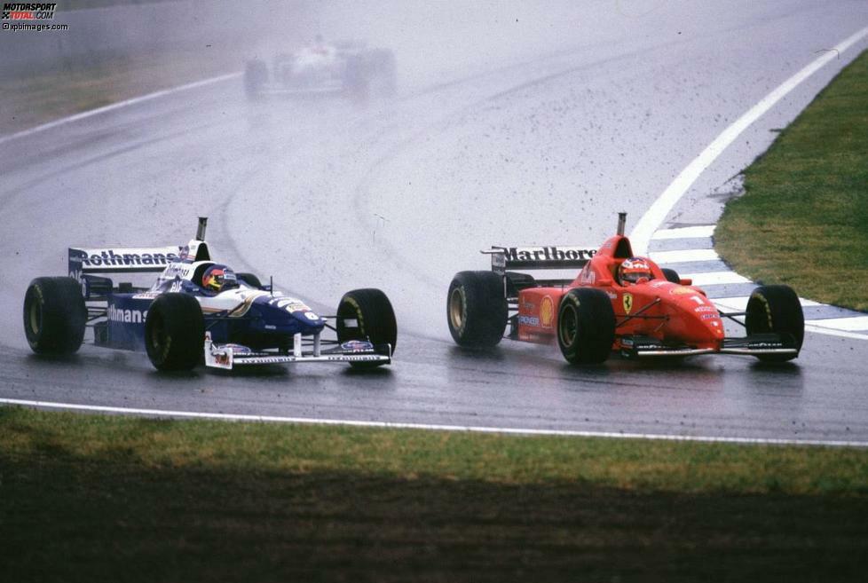 Weil Benetton ab 1996 mit Alesi/Berger ins Bodenlose abzustürzen drohte, folgte Brawn Schumacher 1997 mit einem Jahr Verspätung zu Ferrari. Seine drei Ferrari-Siege 1996, unter anderem im Regen von Barcelona, waren Schumachers einzige ohne Brawn am Kommandostand.