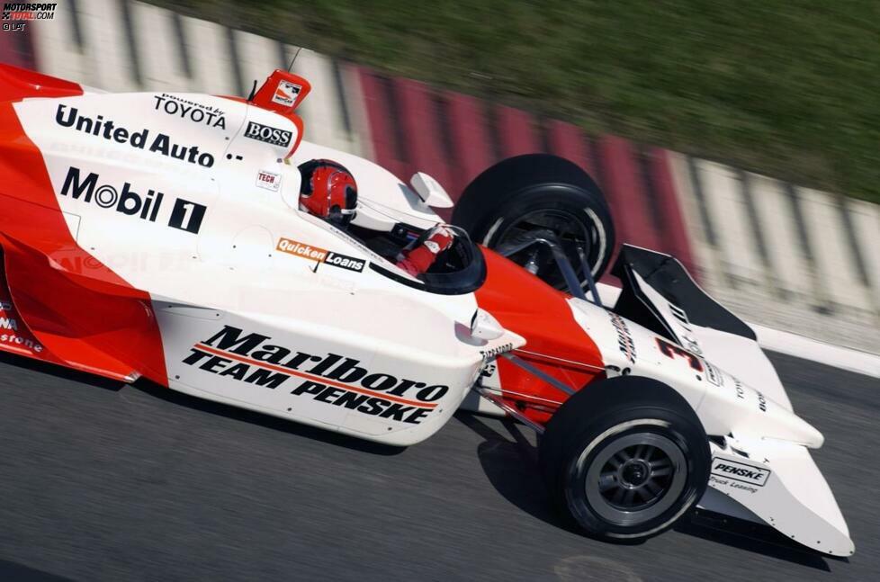 Nach dem Rückzug von Chevrolet aus der IRL geht Penske ab 2003 mit Toyota-Motoren an den Start. Castroneves fährt auf dem Gateway International Raceway in St. Louis zu seinem ersten Saisonsieg und ...