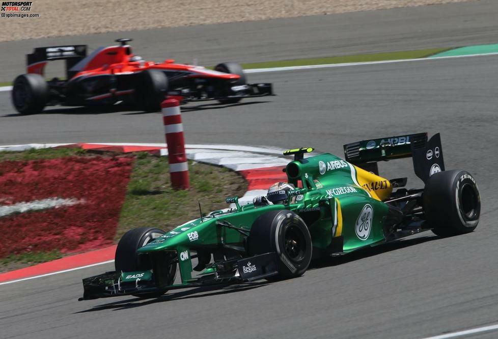 Die sportlichen Aussichten sind Mitte der Saison unverändert trüb. Zwar haben die Caterham-Piloten die Konkurrenz von Marussia immer besser im Griff, doch der erhoffte Schritt nach vorne bleibt aus.