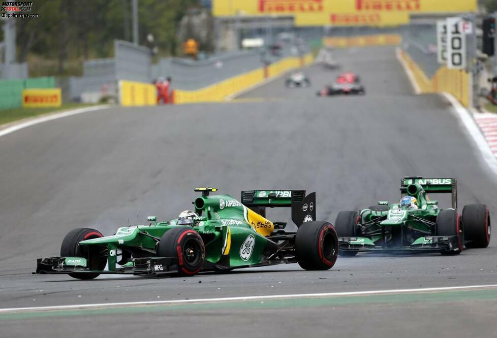 Einziges Saisonziel ist ab dieser Zeit nur noch, Platz zehn bei den Konstrukteuren und damit wichtige Millionen aus dem Prämientopf der Formel 1 zu gewinnen. Beim Rennen in Südkorea kommen Pic und van der Garde diesem Ziel mit den Plätzen 14 und 15 so nahe wie selten zuvor.