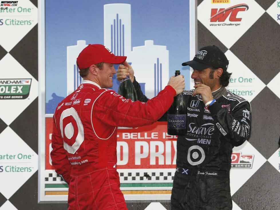 Mit ihm auf dem Detroit-Podium steht Ganassi-Teamkollege Dario Franchitti, der Zweiter wird. Auch in der Gesamtwertung platziert sich Dixon in der vierten gemeinsamen Saison erstmals vor seinem schottischen Teamkollegen, der nach drei IndyCar-Titeln in Folge diesmal nur Siebter wird.