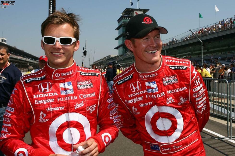 Auch in der IndyCar-Saison 2007 - Ganassi hat inzwischen auf Dallara-Chassis und Honda-Motoren umgesattelt - sind Scott Dixon und Dan Wheldon Teamkollegen. Wheldon hatte sich im Titelkampf 2006 im Tie-Break gegenüber Penske-Pilot Sam Hornish Jr. geschlagen geben müssen.