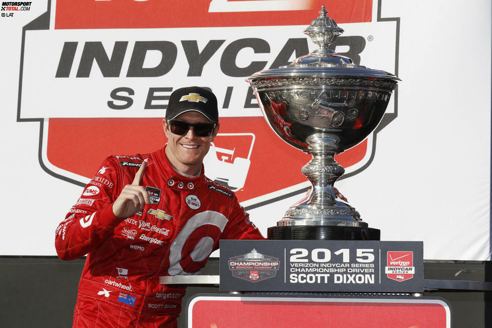 ... den Titel per Tie-Breaker dank 3:2 Saisonsiegen gegenüber dem punktgleichen Montoya gewinnt. Für Dixon ist es der vierte IndyCar-Titel nach 2003, 2008 und 2013.