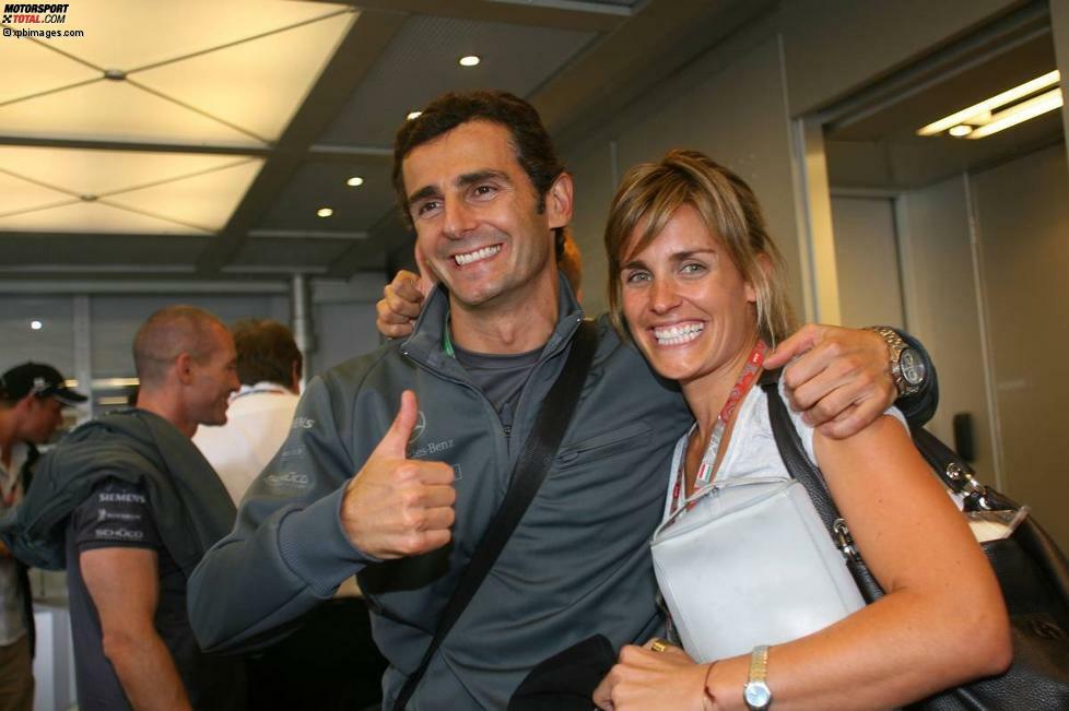 Unspektakuläre Beziehungen, seit Jahren glücklich: Ferrari-Testfahrer Pedro de la Rosa und seine Ehefrau Maria.