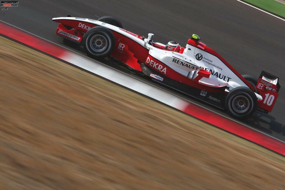 2009: Nico Hülkenberg (ART): 2009 setzt sich mit Hülkenberg wieder ein Rookie in seinem ersten GP2-Jahr durch. Nach verhaltenem Auftakt dominiert der Emmericher die Saisonmitte legt mit einem in der GP2 seltenen Doppelsieg am Nürburgring den Grundstein für den Titel, den er bereits am vorletzten Rennwochenende der Saison in Monza klar macht. 2010 debütiert Hülkenberg bei Williams in der Formel 1.