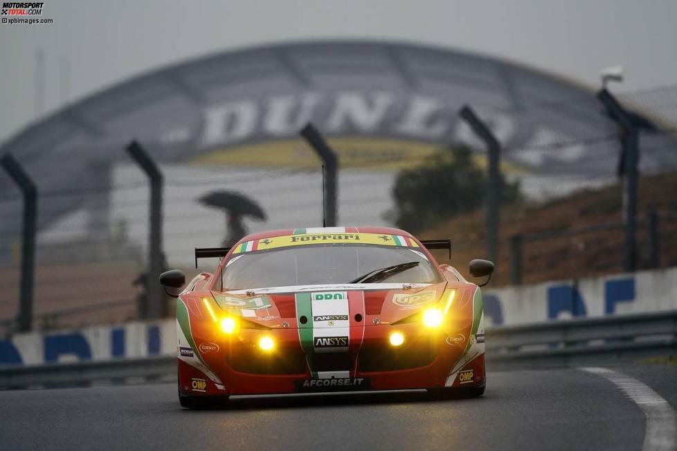 Startnummer 51

Team: AF Corse
Auto: Ferrari 458 Italia
Fahrer: Gianmaria Bruni / Giancarlo Fisichella /Matteo Malucelli
Klasse: GTE-Pro