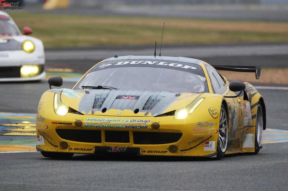 Startnummer 66

Team: JMW Motorsport
Auto: Ferrari 458 Italia
Fahrer: Andrea Bertolini / Abdulaziz Al Faisal / Khaled Al Qubaisi
Klasse: GTE-Am