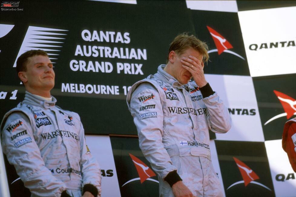 1997/98 endlich der ganz große Durchbruch: Häkkinen bekommt die Siege in Jerez und Melbourne 