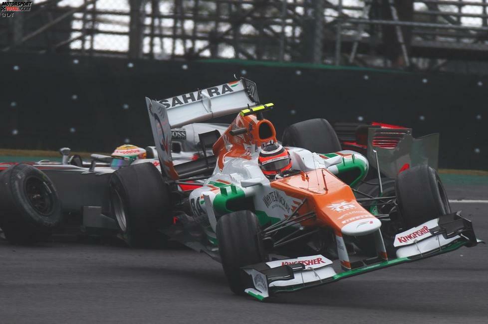 ... ehe ein Unfall mit Lewis Hamilton den Traum vom ersten Grand-Prix-Sieg jäh beendete.