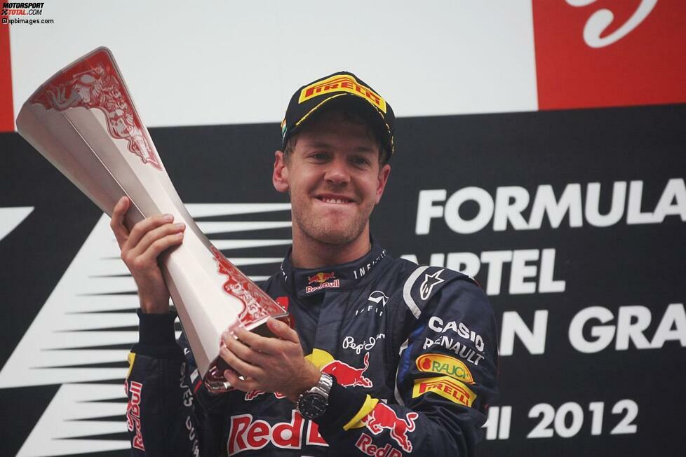 Sebastian Vettel hat bei den bisherigen zwei Indien-Grands-Prix nicht nur jeweils die Pole-Position erzielt und den Sieg eingefahren, sondern beide Male auch sämtliche Rennrunden angeführt. 2012 hat Vettel sogar in jeder einzelnen Trainingssitzung den ersten Platz belegt.