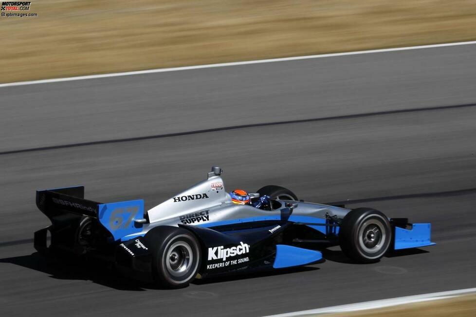 Silber, blau und schwarz sind die Farben von Sarah Fisher in dieser Saison. Josef Negwarden sitzt wieder in der Startnummer 67 mit Honda-Power.