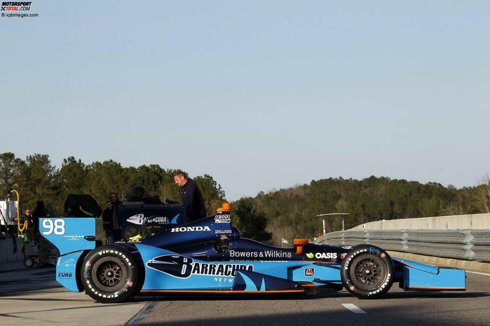 Alex Tagliani und sein Herta-Honda a.k.a. Barracuda Racing. Im Vergleich zum Vorjahr gibt es bei der Startnummer 98 an der Seite ab sofort wesentlich mehr hellblau.