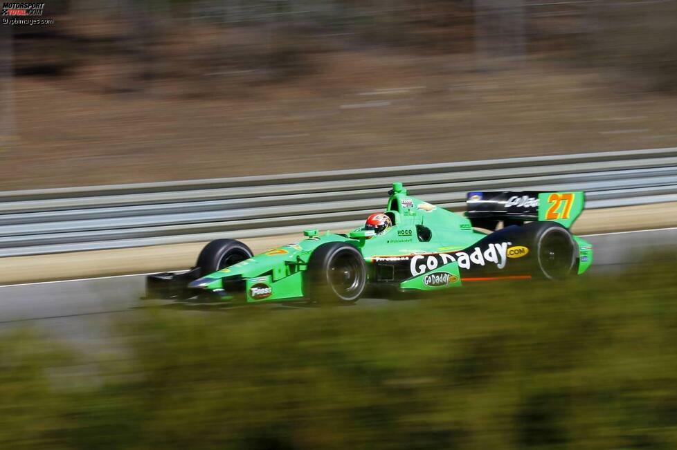 Dieses Giftgrün an der Startnummer 27 ist mittlerweile eine Marke im US-Motorsport: James Hinchcliffe sitzt wieder im Andretti-Chevrolet mit dem Hauptsponsor GoDaddy.com