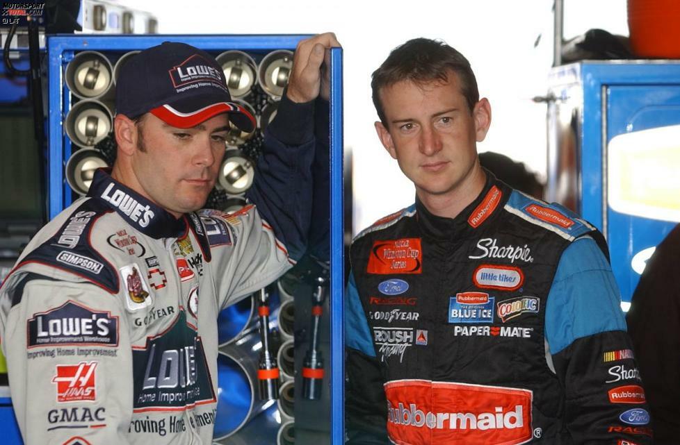 Zwei Youngster 2002: Links Jimmie Johnson, rechts der junge Kurt Busch