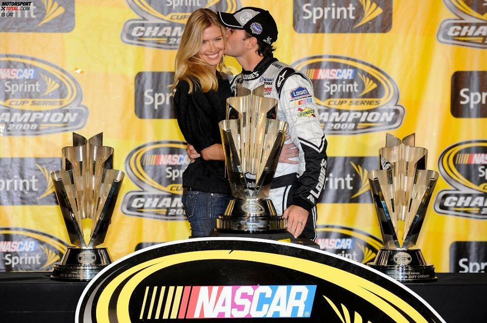 Homestead 2008: Küsschen für Chandra und NASCAR-Titel Nummer drei.
